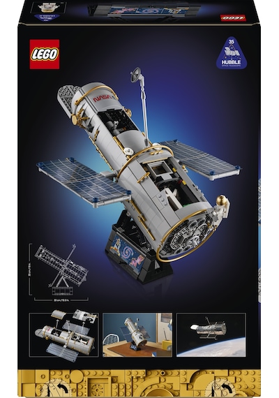 LEGO® Icons Hubble Uzay Teleskobu 11382 - Yetişkinler için Stand ve Bilgi Levhası İçeren Dekoratif Model Yapım Seti (1252 Parça)