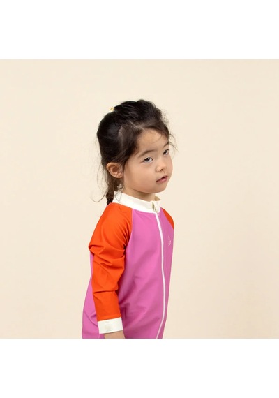 Kietla Bebekler İçin Uv Korumalı Şortlu Mayo Pink Red Pembe