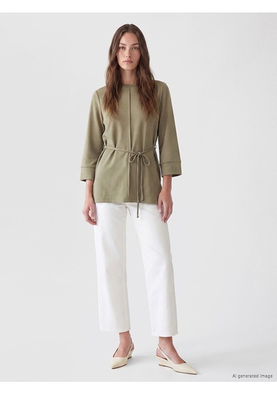 Lcw Modest Haki Soft Touch Kadın Sweatshirt Tunik