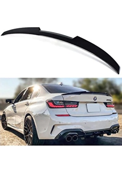 Bmw 3 Serisi G20 M4 Spoyler 2020+ Parlak Siyah İthal Plastik