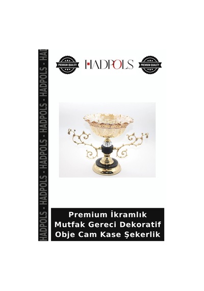Premium İkramlık Mutfak Gereci Dekoratif Obje Cam Kase Şekerlik Şeffaf