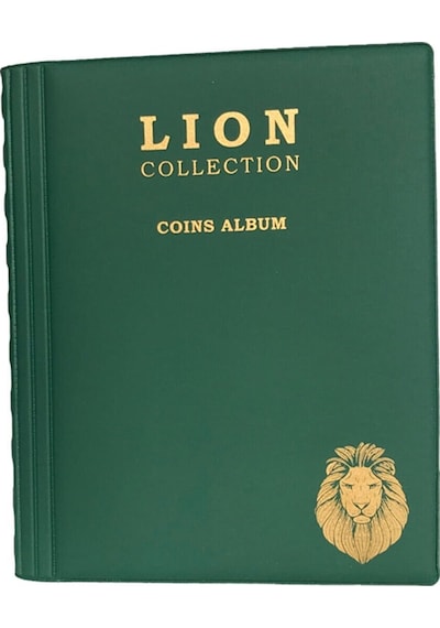 Lion Marka Madeni Para Albümü 10 Sayfa - 120 Cepli Yeşil Lion Marka Madeni Para Albümü 10 Sayfa - 120 Cepli Yeşil