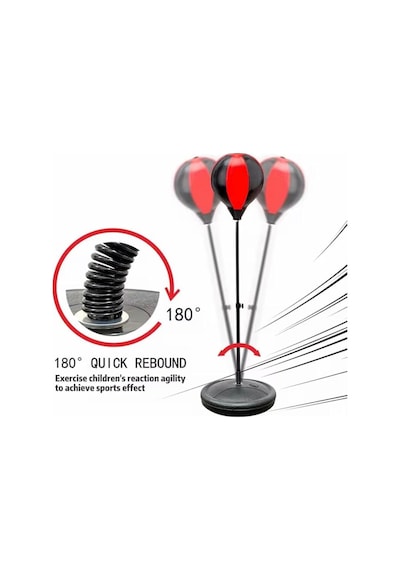 Clifton Boks Standı 90-120 Cm, Refleks Topu, Eldiven Seti, Siyah Çok Renkli