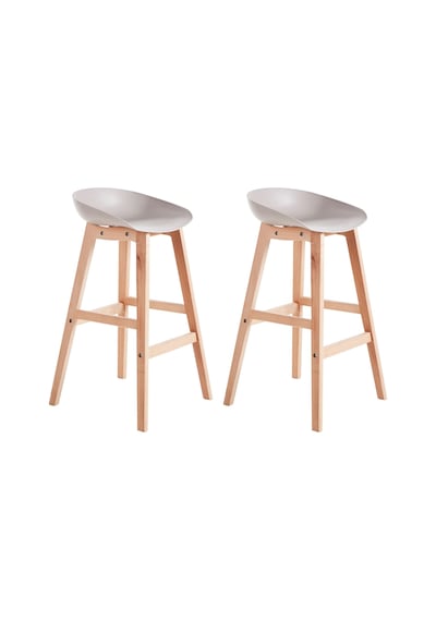 Mıcco 2 Li Taupe Bar Sandalyesi Seti, Doğal Kayın Ayaklı, Minimalist Iskandinav Tasarımı Gri Mıcco 2 Li Taupe Bar Sandalyesi Seti, Doğal Kayın Ayaklı, Minimalist Iskandinav Tasarımı Gri