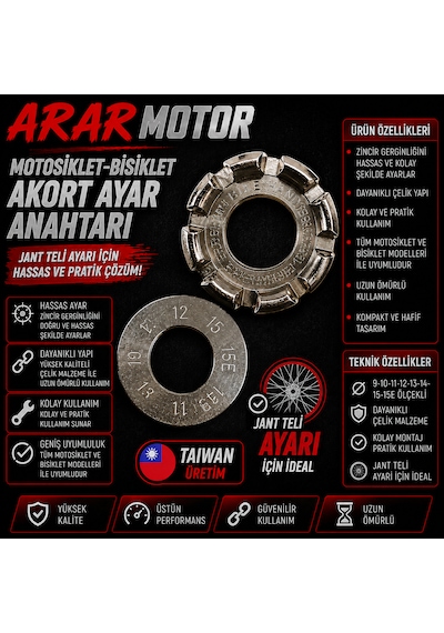 Motosiklet-bisiklet Akort Anahtarı Taıwan-arr3093 1 Adet