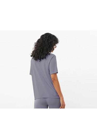 Salomon Shakeout Core Ss Tee W Kadın Koşu Tişörtü Lc2776100 Mavi