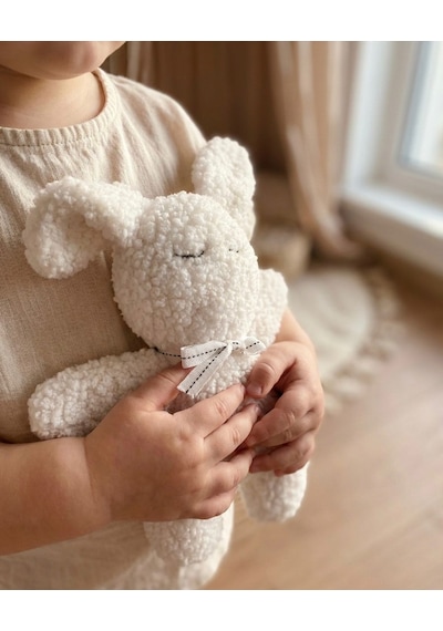 Teddy Mimi Tavşan Bebek- Çocuk Uyku Arkadaşı Beyaz