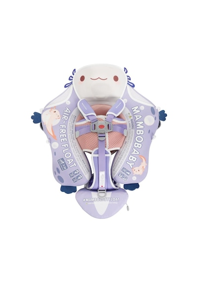 Mambobaby Yüzme Simidi - Purple Axolotl, Emniyetli, Gölgelikli Ve Ayak Destekli