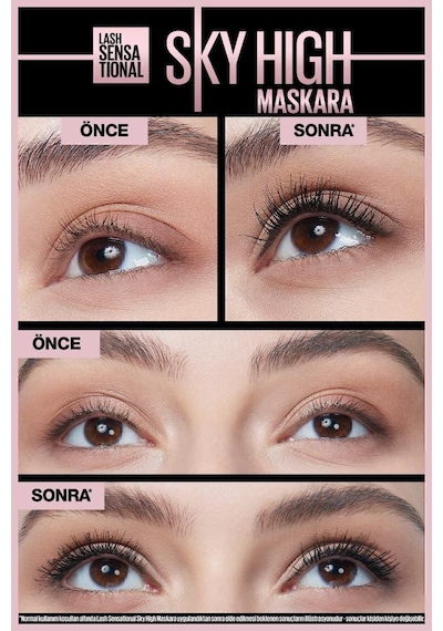 Maybelline New York Sky High Maskara + Sky High Rose Gold Maskara Süper İkili Set