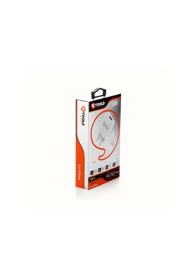Ktools Lıfe 2.4A 1Usb Type C Seyahat Sarjı 12W / 2
