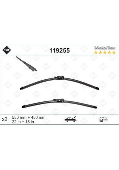 Bmw 1 Serisi F20 Ön Silecek Seti 55+45 CM 2012-2019 Swf