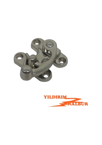 4 Adet Mini Kutu Kilidi Halkalı Küçük Tip Nikel Sandık Kilidi Hob
