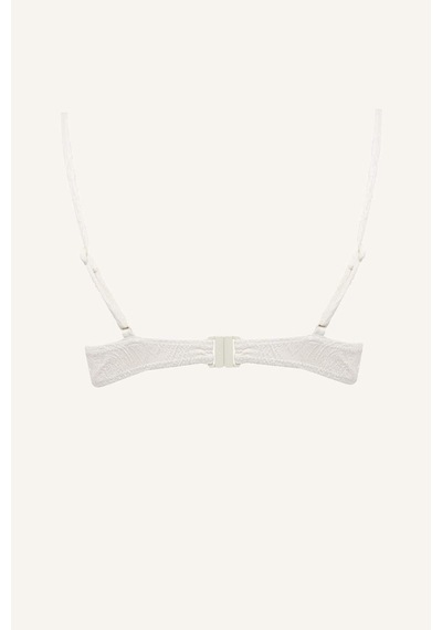 Defacto Regular Fıt Desenli Ekru Bikini Üstü E1539ax26smwt16 Beyaz-wt16