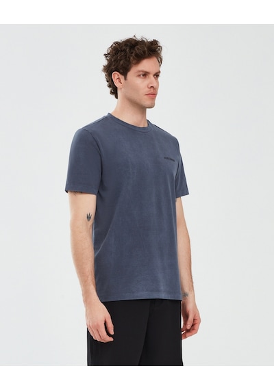 Skechers Organic Coll. M Short Sleeve  T-Shirt Erkek Lacivert Tshirt S241166-410