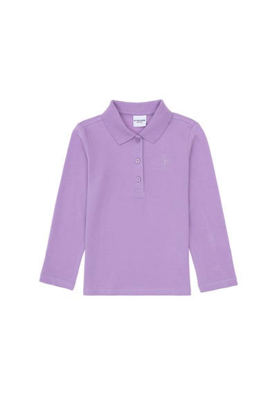 U.S. Polo Assn. Kız Çocuk Lila Polo Yaka Basic Sweatshirt 50316836-VR034