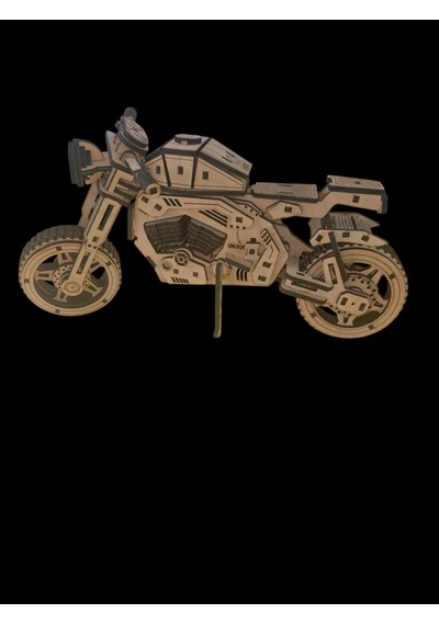 Ahşap Motosiklet Maketi Dekoratif El Yapımı 33 15 Cm