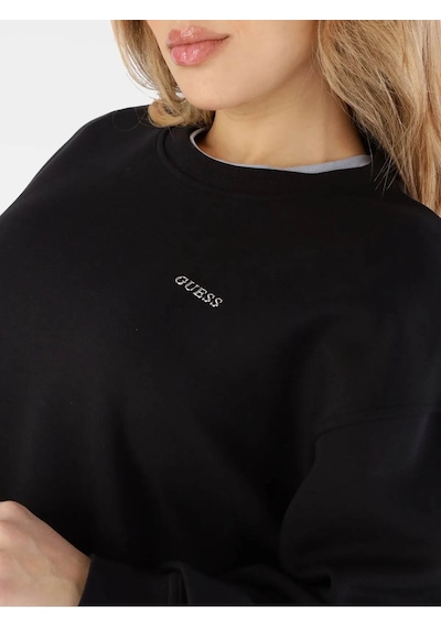 Guess Viskon Karışımlı Siyah Kadın Sweatshirt V6gq17k3250-jblk