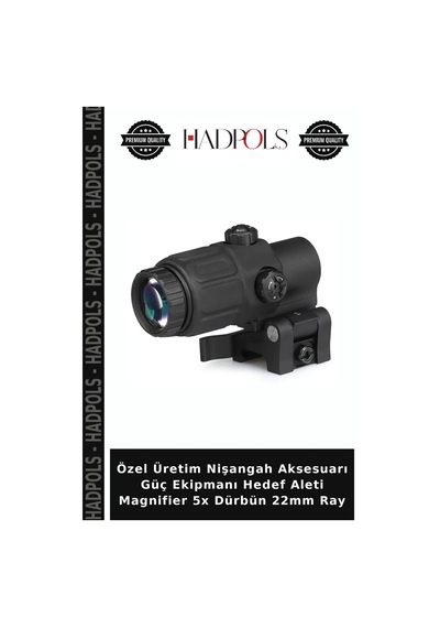 Özel Üretim Nişangah Aksesuarı Güç Ekipmanı Hedef Aleti Magnifier 5x Dürbün 22mm Ray