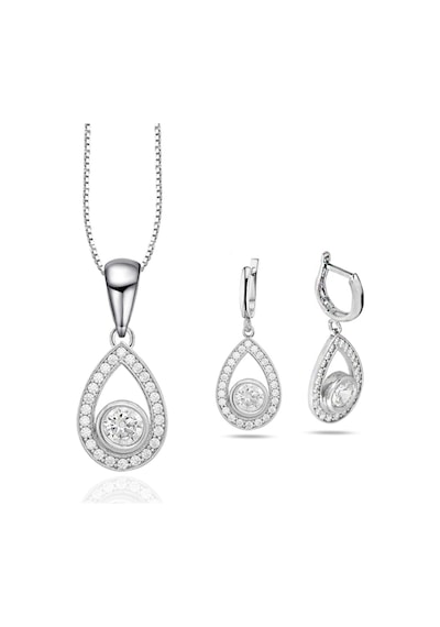 Brezza Lusso Jewelry Dia Serisi Lusso Su Damlası Model Kadın Kolye Küpe Seti