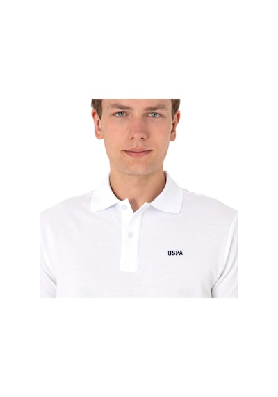 U.S. Polo Assn. Erkek Regular Fit Polo Yaka Basic T-shirt Beyaz