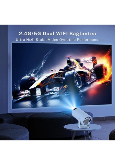 Hy300 Mini Projeksiyon 4k Destekli - Android Wifi Bluetooth