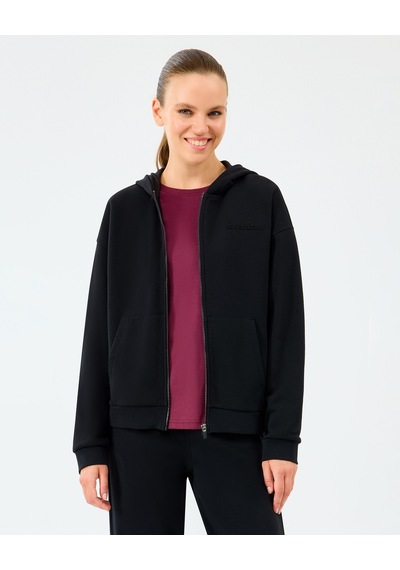 Skechers W Essential Full Zip Sweatshirt Kadın Siyah Sweatshirt S2610016-3817 Siyah