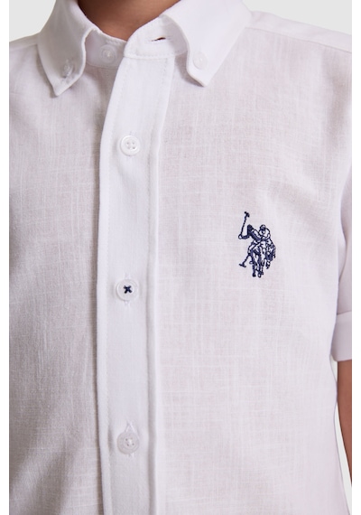 U.S. Polo Assn. U.s. Polo Assn. Erkek Çocuk Beyaz Gömlek Kısa Kollu 50326122-vr013