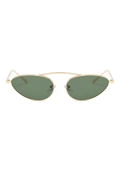 Orveno Yeşil Cam Altın Gold Pilot Çerçeve Vintage Retro Güneş Gözlüğü