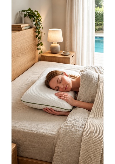 Comfort %100 Visco Boyun Destekli Antibakteriyel Ortopedik Yastık Beyaz