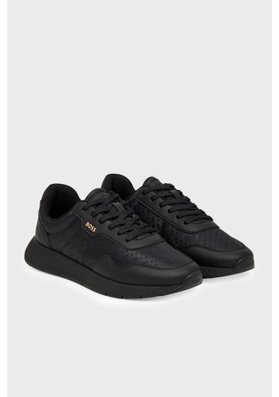 Boss Logolu Sneaker Ayakkabı Erkek Ayakkabı 50568772 007 Siyah