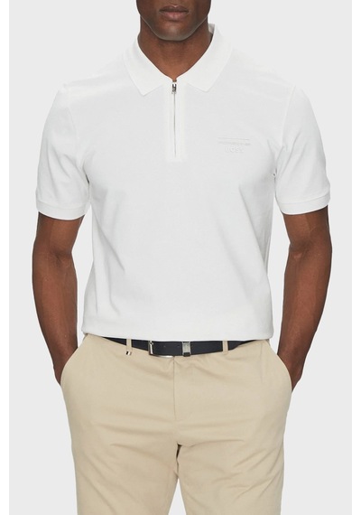 Boss Erkek Polo Yaka T Shirt 50531463 100 Beyaz Beyaz