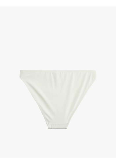 Koton Mat Kumaş Standart Bel Bikini Altı Ekru 6sak00003mm
