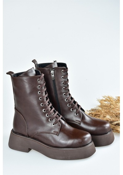 Fox Shoes Kahverengi Kalın Tabanlı Günlük Kadın Bot Postal L61013