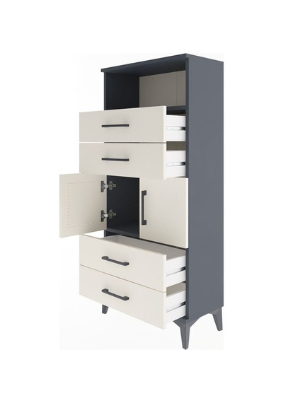 Arges Dolap 2 Raflı 4 Çekmeceli 2 Kapaklı 60x30x134 Antrasit-aytaşı Antrasit Arges Dolap 2 Raflı 4 Çekmeceli 2 Kapaklı 60x30x134 Antrasit-aytaşı Antrasit
