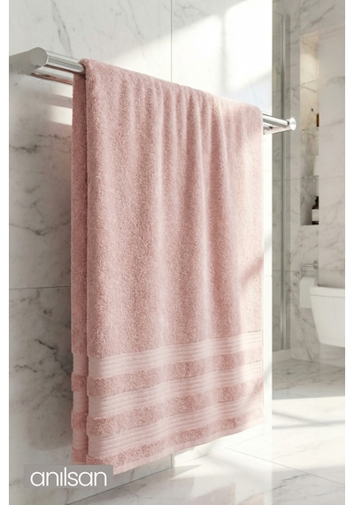 Vanilla Pudra Banyo Havlusu - 70x140 Cm, 345gr, %100pamuk, Spa Ve Otel Havlusu, Günlük Kullanıma Uygun Pudra