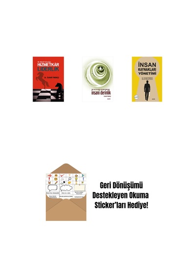 Hizmetkar Liderlik Cep Boy + İnsani Derinlik + İnsan Kaynakları Yönetimi + Okuma Sticker'ları