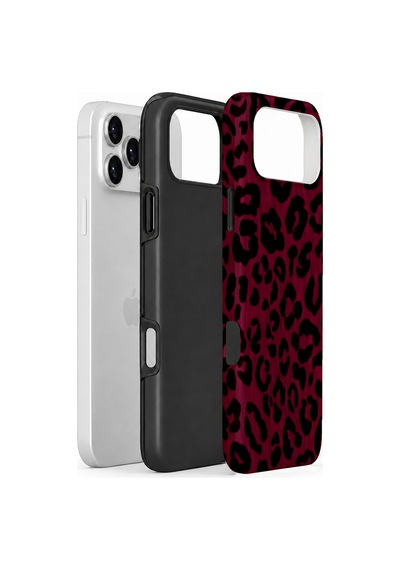 Velvoria Valestra Fuşya Leopar Apple iPhone Uyumlu 17 Pro Darbe Korumalı Kılıf Valestra Select - Fuşya Leopar