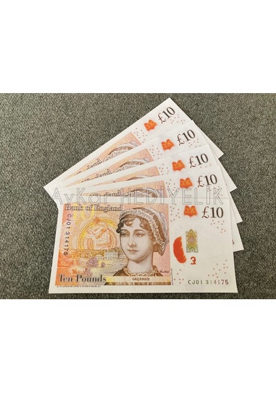 100 ADET 10 STERLİN BANKNOT POUND PARA GEÇERSİZ P...