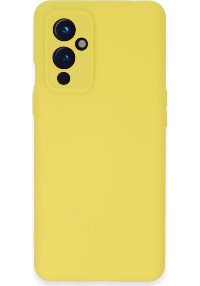One Plus 9 Kılıf Nano İçi Kadife Silikon - Sarı