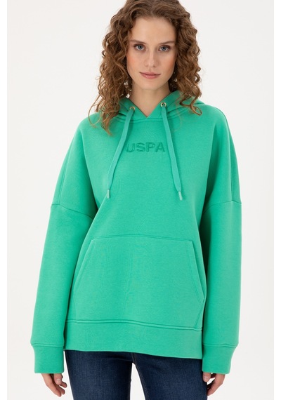 U.S. Polo Assn. Kadın Mint Kapüşonlu Sweatshirt 50292370-VR152