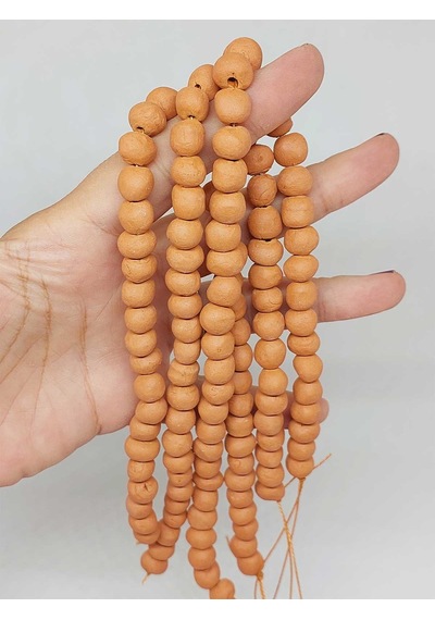 Kahverengi Mat Seramik Boncuk Dizi 8-9mm/30cm 54182 Çok REnkli