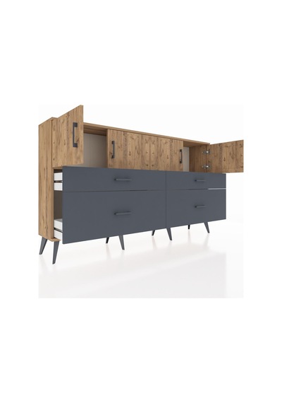 Arges Konsol 2 Raflı 4 Çekmeceli 4 Kapaklı 176x30x99 Çam-çam/antr Çam-çam/antrasit Arges Konsol 2 Raflı 4 Çekmeceli 4 Kapaklı 176x30x99 Çam-çam/antr Çam-çam/antrasit