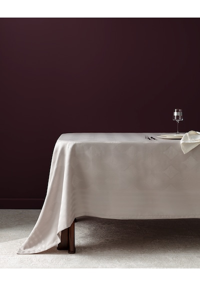 Madame Coco Mayenne Masa Örtüsü - Açık Gri - 160x300 Cm 8684427114353 Gri