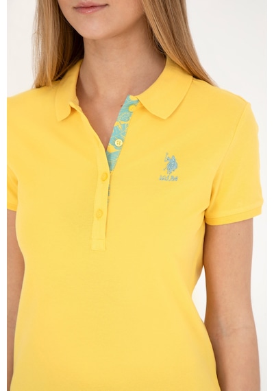 U.S. Polo Assn. Kadın Sarı Basic Polo Yaka Tişört 50280060-VR044