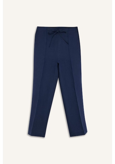 DeFacto %100 Keten Straight Fit Esnek Belli Cepli Pantolon D4388AX25SMNV31