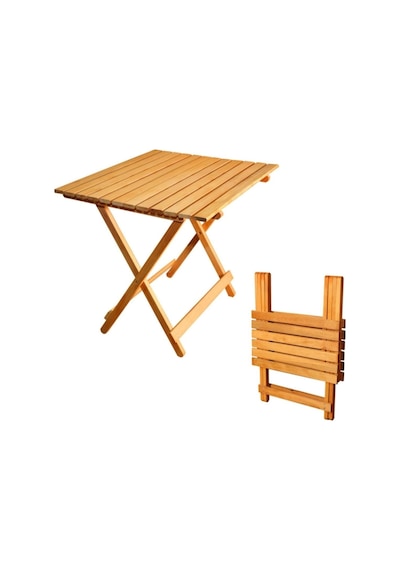 Mavitrend Ahşap Katlanır Masa Ve Tabure Piknik Kamp Bahçe Masası Ve Tabure 1 Masa 4 Tabure Takım Meşe