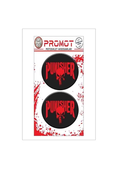 Punısher Tasarım Damla Logo Sticker 02 Diğer