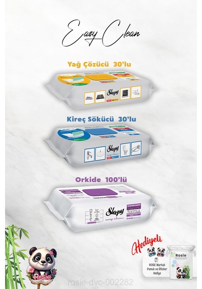 Orkide Bahçesi 100'lü Easy Clean, Kireç Ve Yağ Çözücü 30'lu Ve Rosie Hediye Diğer