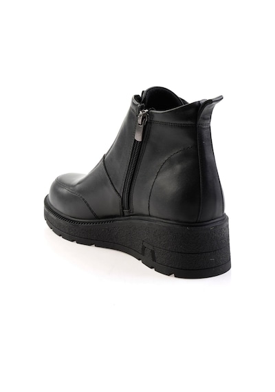 Bambi Siyah Hakiki Deri Kadın Bot & Bootie K02717251703 Siyah