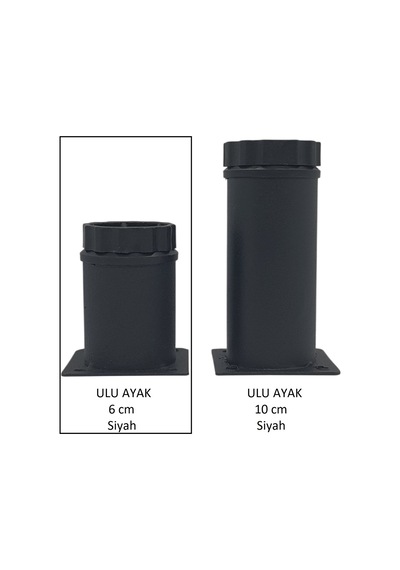 Ulu Ayak 06cm Vidalar Dahil Siyah Siyah